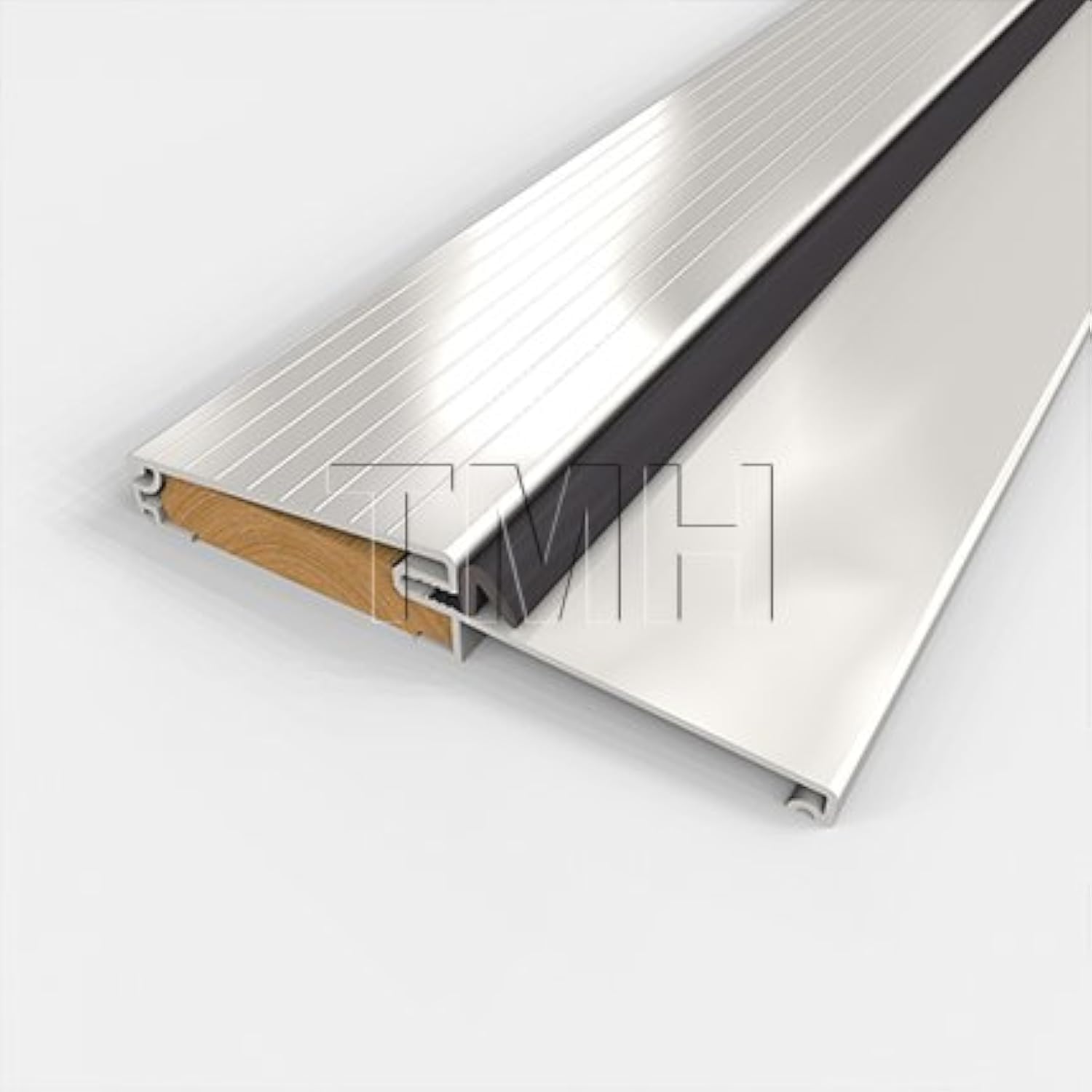 Pemko Outswing Fixed Bumper Sill, Oak with Aluminum Top and Q-Lon